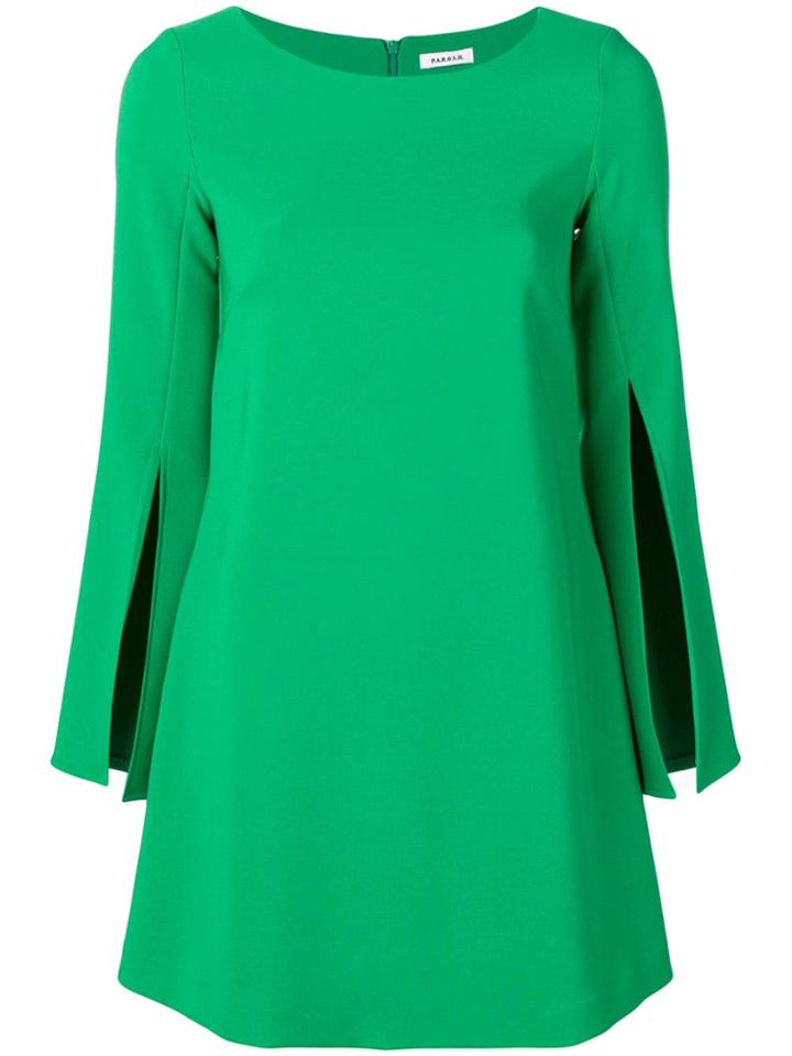 P.a.r.o.s.h. Cuff Slit Mini Dress - Green
