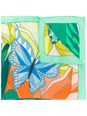 Cha Val Milano Geometric Print Scarf - Green