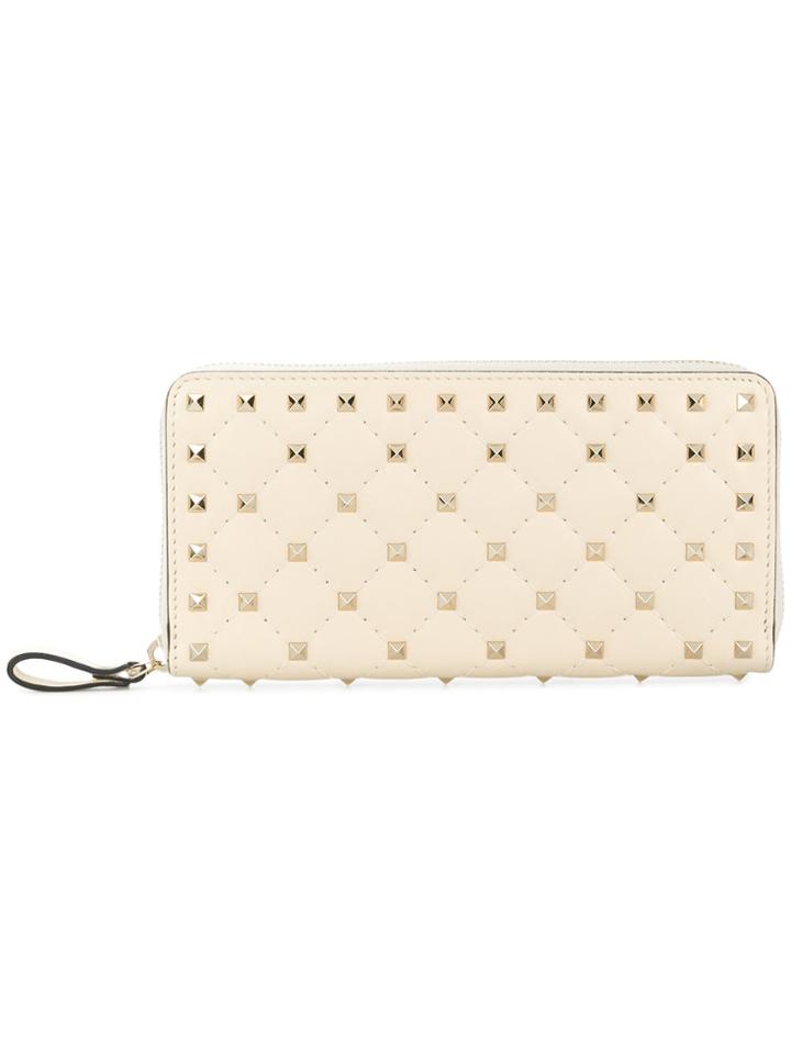 Valentino Studded Design Wallet - Nude & Neutrals