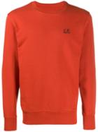 Cp Company Embroidered Logo Sweatshirt - Orange