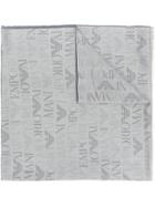 Emporio Armani Logo Pattern Scarf - Grey