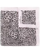 Marc Cain Leopard Print Scarf - Pink & Purple
