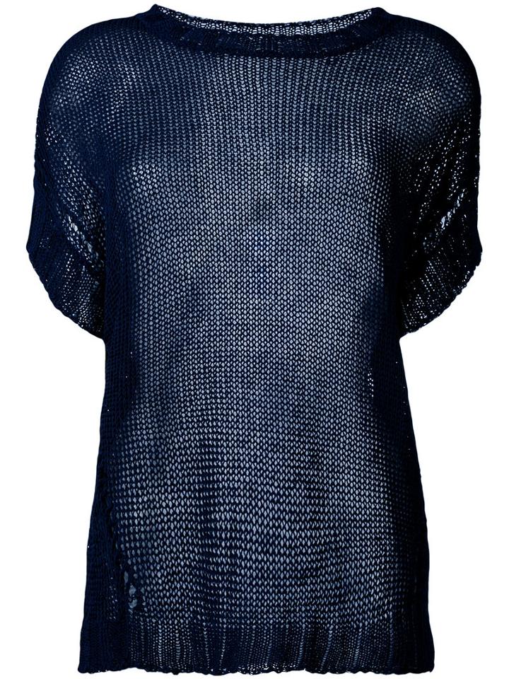 P.a.r.o.s.h. - 'brik' Sweater - Women - Linen/flax/polyester - Xs, Blue, Linen/flax/polyester