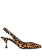 Dolce & Gabbana Leopard Print Slingback Pumps - Brown
