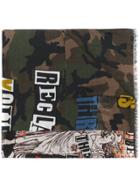 Valentino Printed Camouflage Scarf - Green