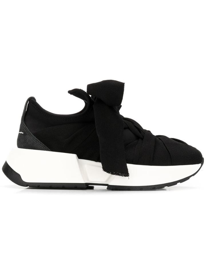Mm6 Maison Margiela Bow Tie Sneakers - Black