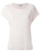 Forte Forte Chest Pocket T-shirt, Women's, Size: I, Pink/purple, Cotton/linen/flax