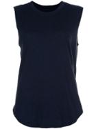 Raquel Allegra Muscle Tank Top, Women's, Size: 2, Blue, Cotton/polyester