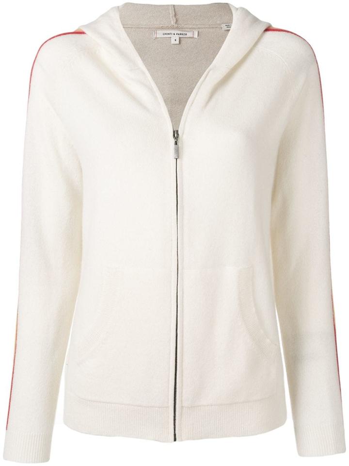 Chinti & Parker Zip-up Wool Hoodie - Neutrals