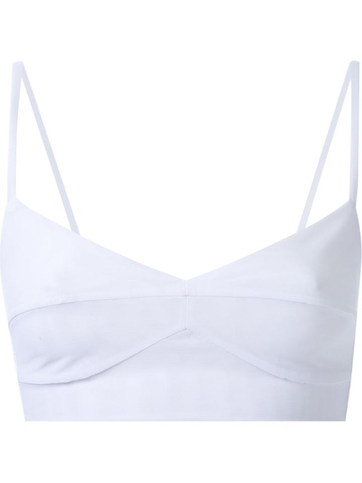 Scanlan Theodore Mesh Bralet, Women's, Size: 10, White, Polyester
