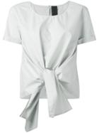Rundholz - Cut-out Front T-shirt - Women - Cotton/spandex/elastane - L, Green, Cotton/spandex/elastane