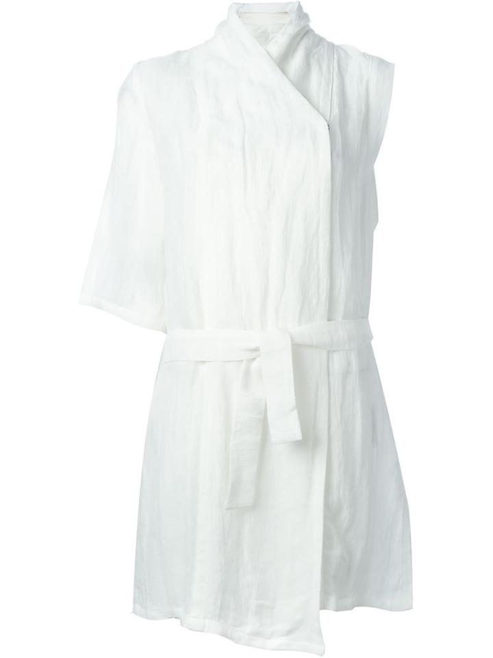 Lost & Found Ria Dunn Single Shoulder Jacket, Women's, Size: Medium, White, Linen/flax/viscose