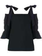 Ganni Shoulder Strap Blouse - Black