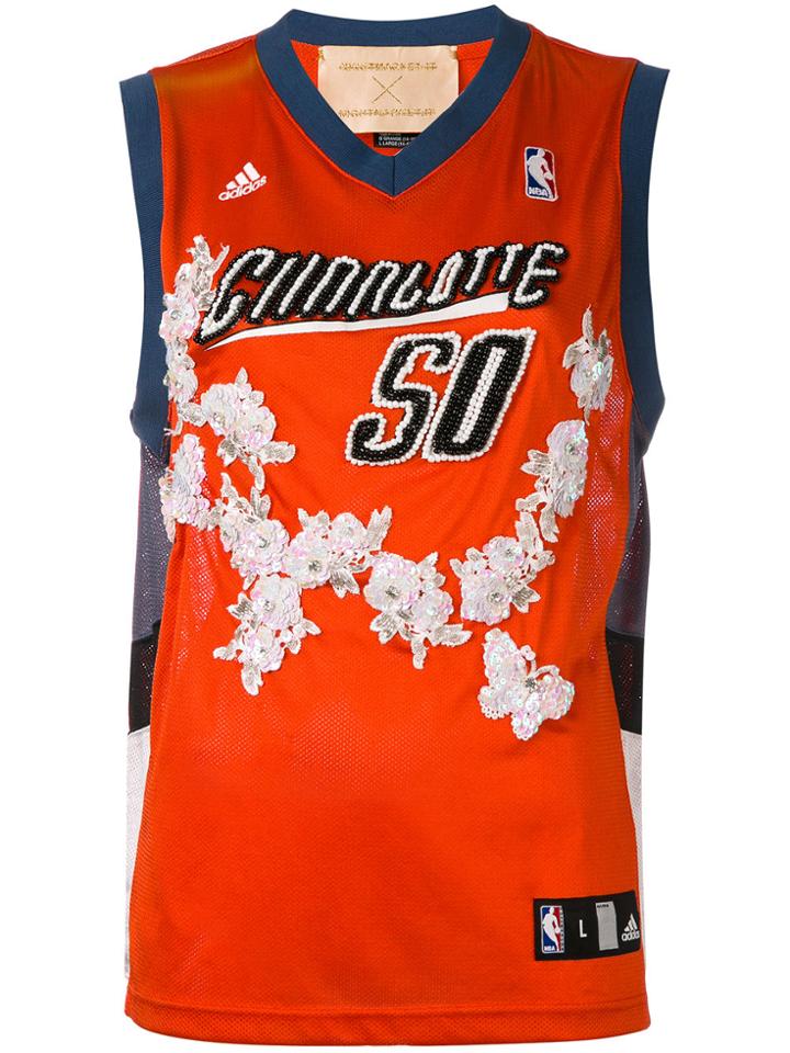 Night Market Charlotte Embroidered Nba Tank - Yellow & Orange