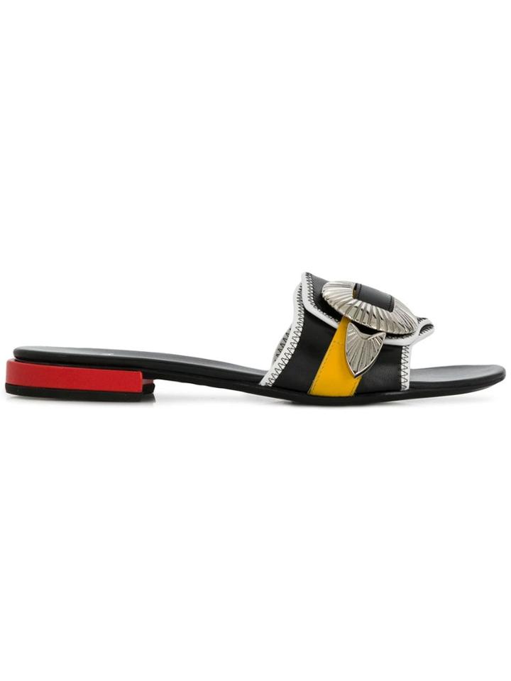 Toga Pulla Buckle Detail Sandals - Black