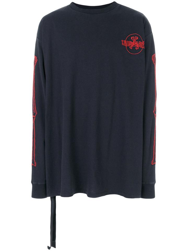 Unravel Project Embroidered Logo Sweatshirt - Black