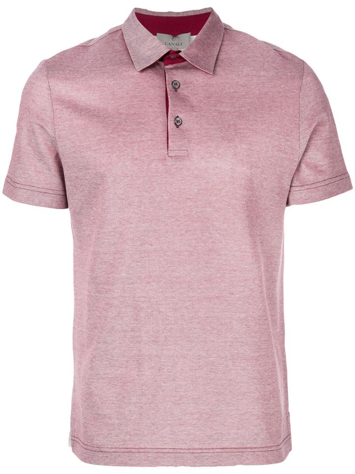 Canali Slim Fit Polo Shirt - Red