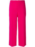 P.a.r.o.s.h. Cropped Flared Trousers - Pink & Purple