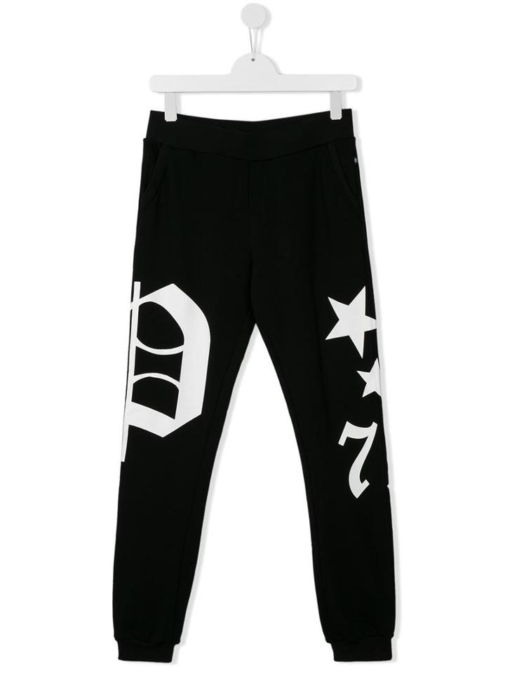 Philipp Plein Kids Seventy Eight Track Pants, Boy's, Size: 16 Yrs, Black