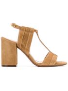 L'autre Chose T-bar Sandals - Brown