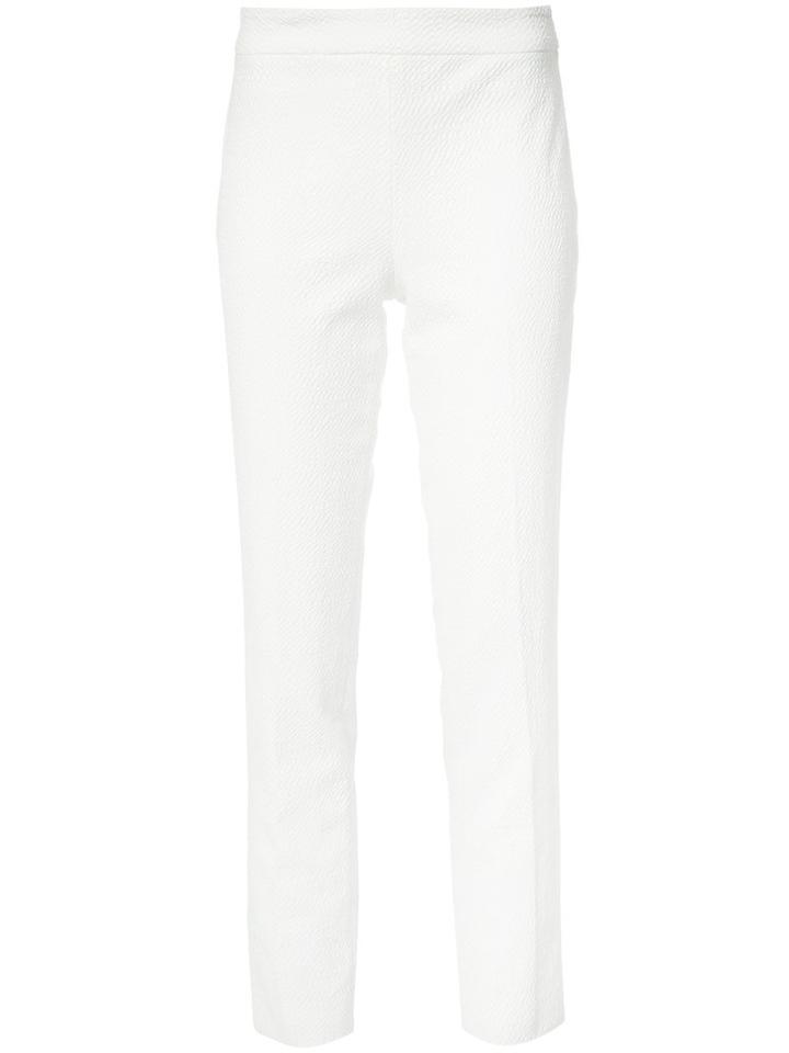 Josie Natori - Slim-fit Trousers - Women - Cotton/nylon/spandex/elastane - 4, White, Cotton/nylon/spandex/elastane