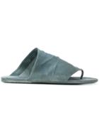 Marsèll Distressed Flat Sandals - Blue