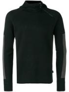 Emporio Armani Panneled Hooded Sweatshirt - Black