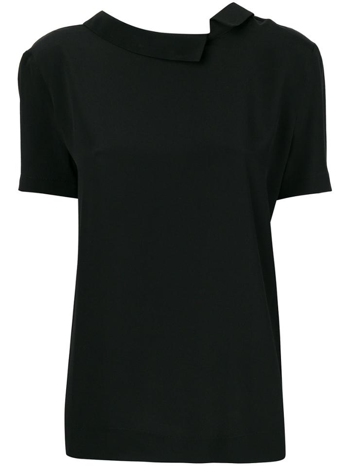 Marni Asymmetric Short Sleeved Blouse - Black