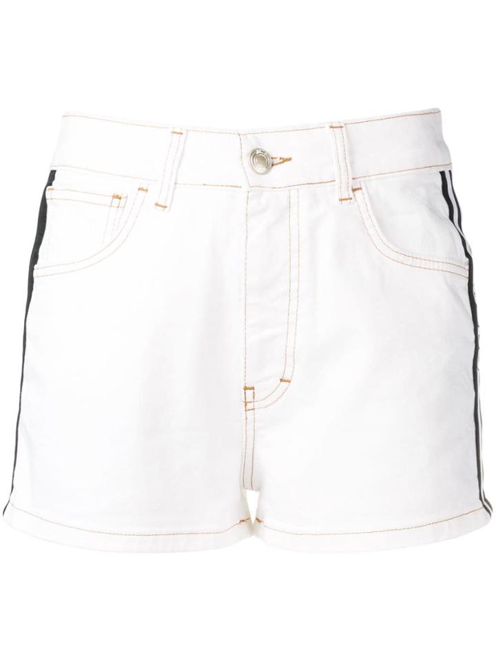 Gcds Stripe Detail Shorts - White