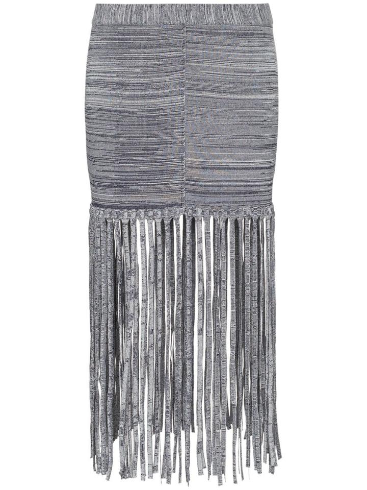 Chloé Fringe Detail Skirt - White
