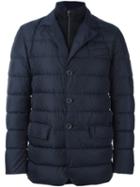 Herno Layered Padded Jacket, Men's, Size: 50, Blue, Polyamide/viscose/feather Down