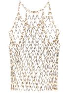 Paco Rabanne Chain Link Brass Vest Top - Metallic