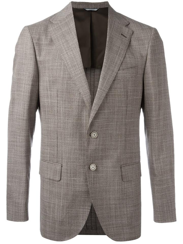Fashion Clinic Timeless - Single-breasted Blazer - Men - Silk/viscose/virgin Wool - 56, Brown, Silk/viscose/virgin Wool