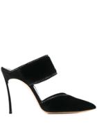 Casadei Embellished Pointed Mules - Black