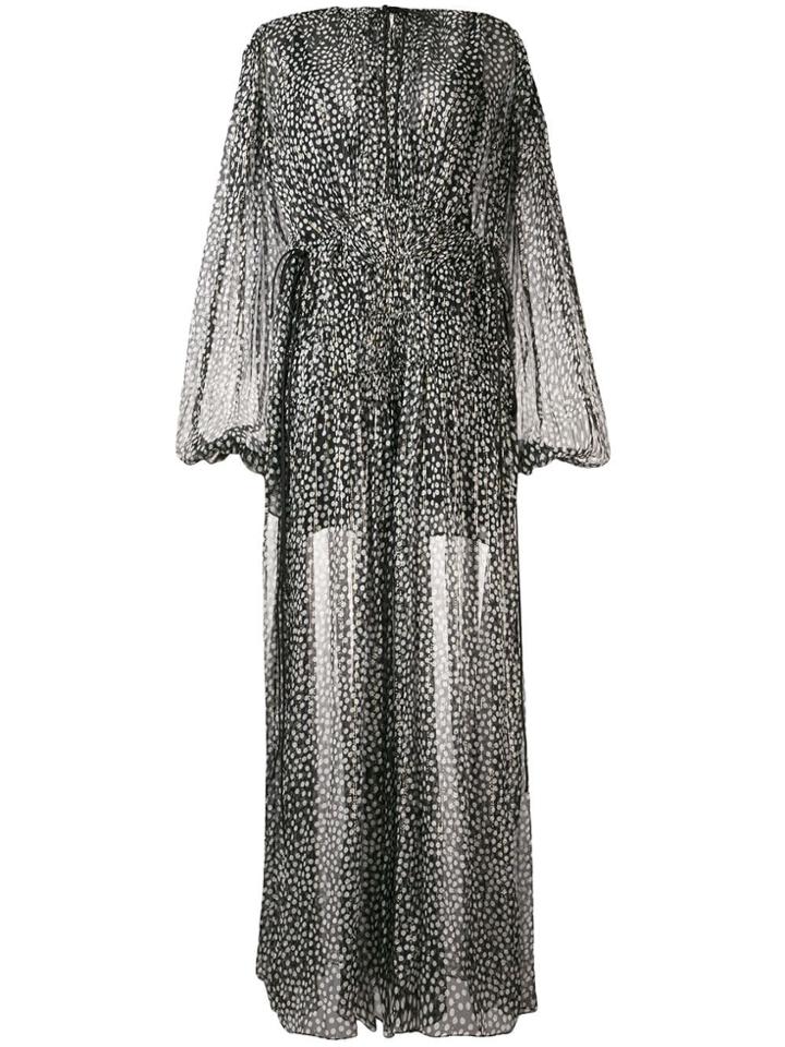 Stella Mccartney Semi-sheer Spotted Dress - Black