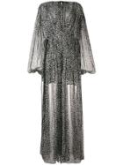 Stella Mccartney Semi-sheer Spotted Dress - Black