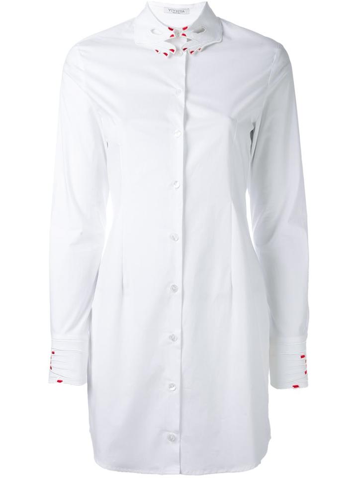 Vivetta Hand Collar Shirt, Women's, Size: 40, White, Cotton/spandex/elastane