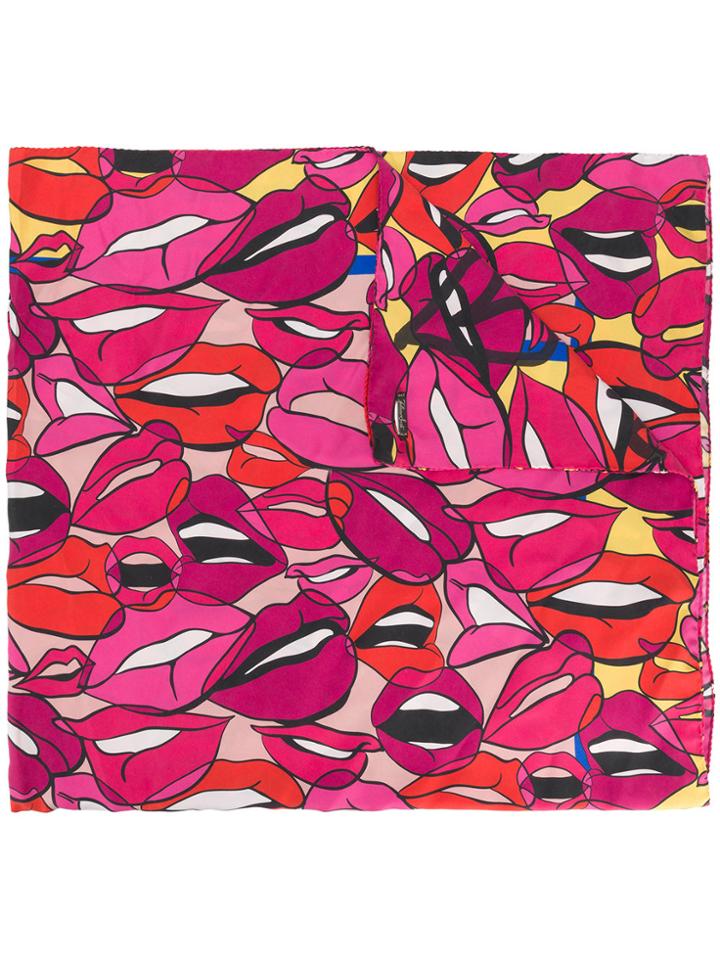 Faliero Sarti Lips Print Scarf - Multicolour