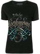 John Richmond Sequinned Logo T-shirt - Black