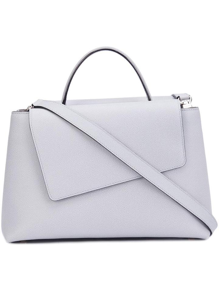 Valextra Asymmetric Tote, Women's, Grey
