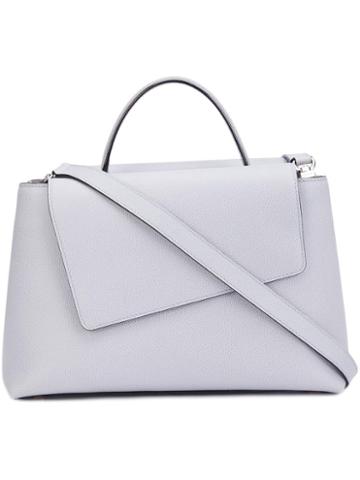 Valextra Asymmetric Tote, Women's, Grey