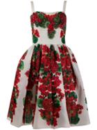 Dolce & Gabbana Flared Floral Print Dress - White