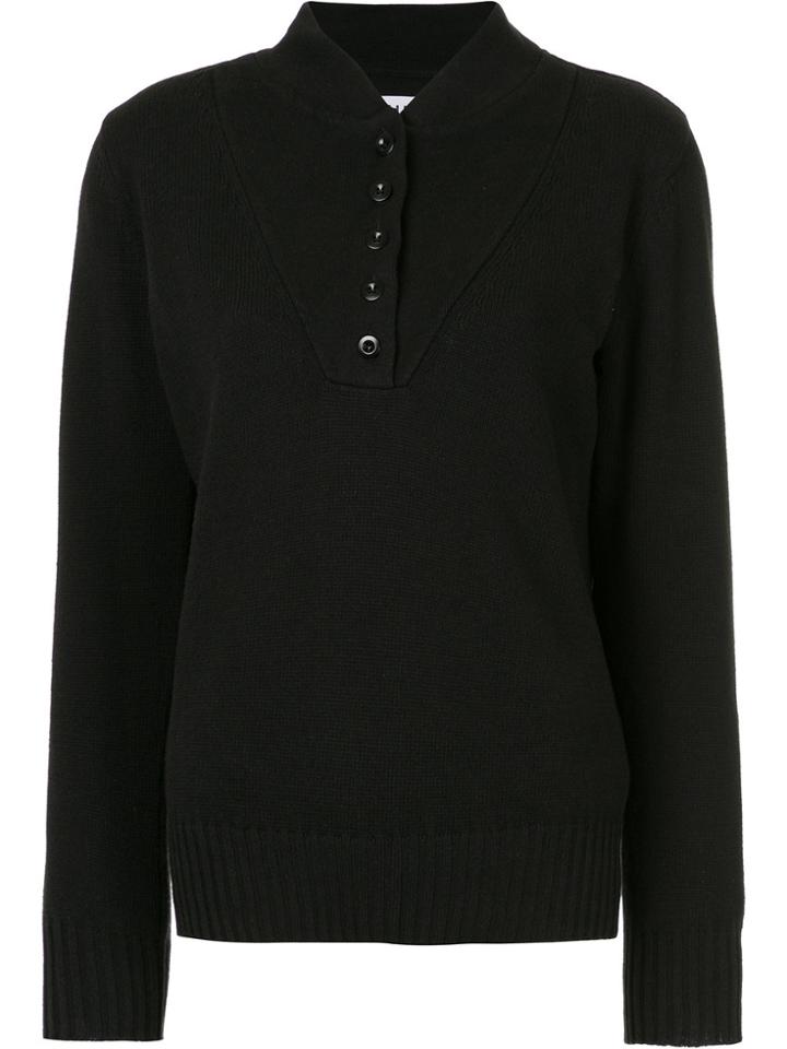 Margaret Howell Button Detail Jumper - Black