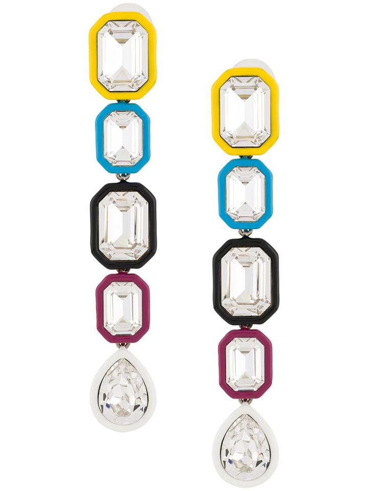 Racil Carmen Crystal Earrings - Yellow