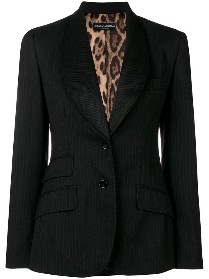 Dolce & Gabbana Pre-owned Pinstripe Fitted Blazer - Black