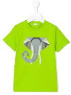 Il Gufo - Geometric Elephant Print T-shirt - Kids - Cotton/spandex/elastane - 2 Yrs, Toddler Boy's, Green