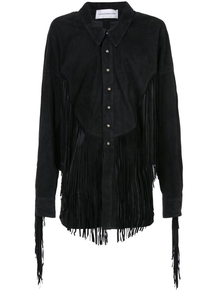 Faith Connexion Fringed Jacket - Black