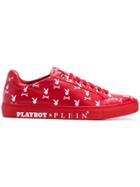 Philipp Plein Playboy Print Sneakers - Red
