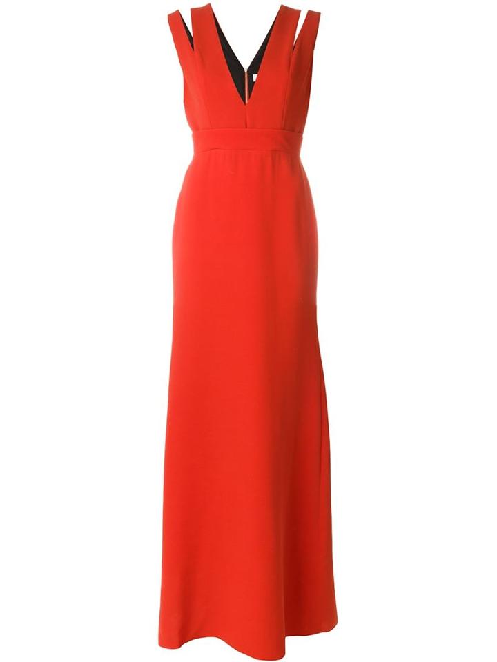 Victoria Beckham Long Cut-out Shoulder Dress