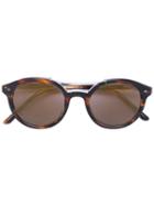 Giorgio Armani - Tortoiseshell Round Frame Sunglasses - Unisex - Acetate/metal (other) - 48, Brown, Acetate/metal (other)